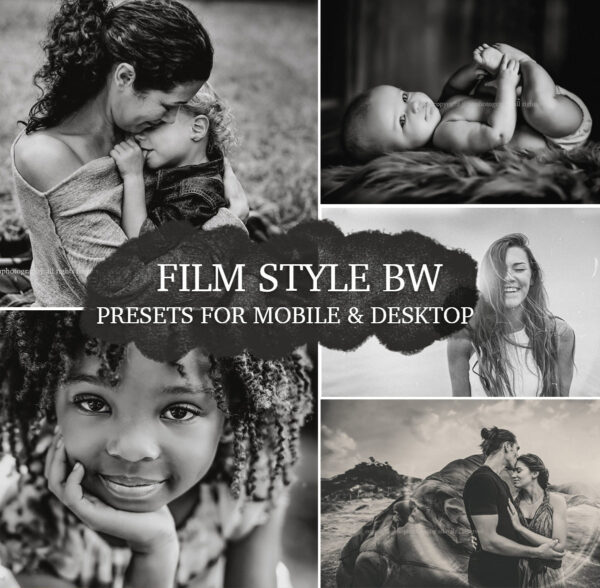 Film Style Black & White Lightroom Presets - ShopJeanPhotography.com